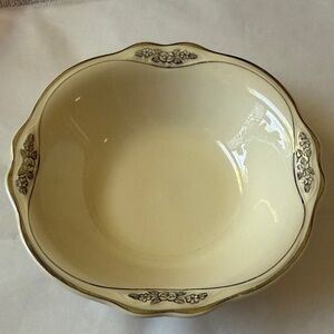 Vintage 1960’s Homer Laughlin Virginia Rose dessert or berry bowl silver rose